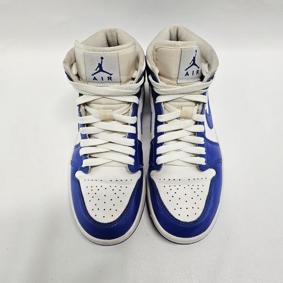 Nike Air Jordan 1 Mid “Kentucky Blue” – Youth 6.5Y (BQ6472-104) - Picture 2 of 8